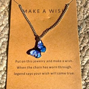 Make a wish butterfly necklace